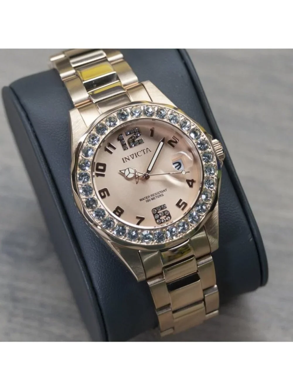 Women's Rose Gold Lady 38mm Stainless Steel PC32A Quartz Stylish Wrist Watch